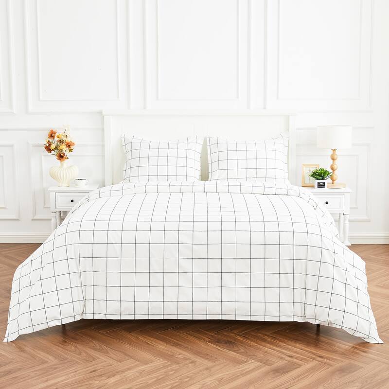 Percale CK Print Box Duvet Set