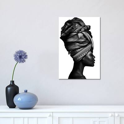 iCanvas "African Woman In Black And White" by Danilo de Alexandria Canvas Print