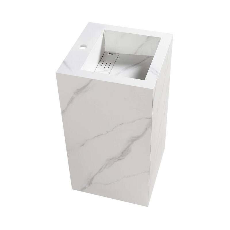 Fine Fixtures Grand Collection, Elegant Square Shaped Pedestal Sink