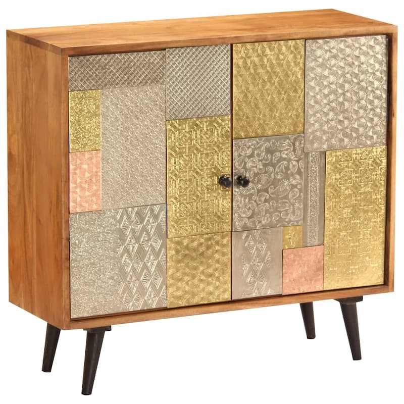vidaXL Sideboard 31.4"x11.8"x29.5" Solid Acacia Wood - 31.5"x11.8"x29.5"