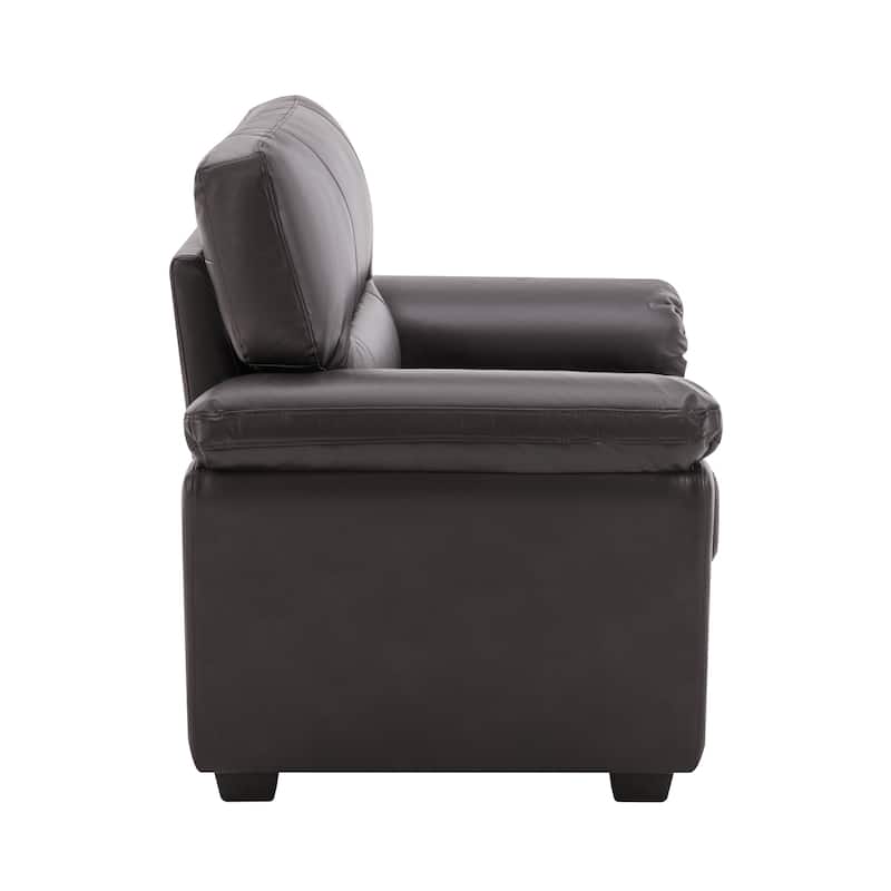 Morden Fort Faux Leather Upholstered Accent Chairs for Living Room