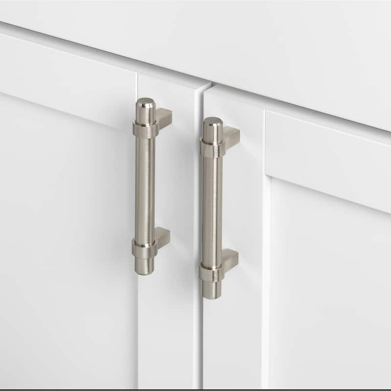 GlideRite 3.75-inch CC Solid Stainless Steel Finish Euro Cabinet Bar Pulls (Pack of 10 or 25)