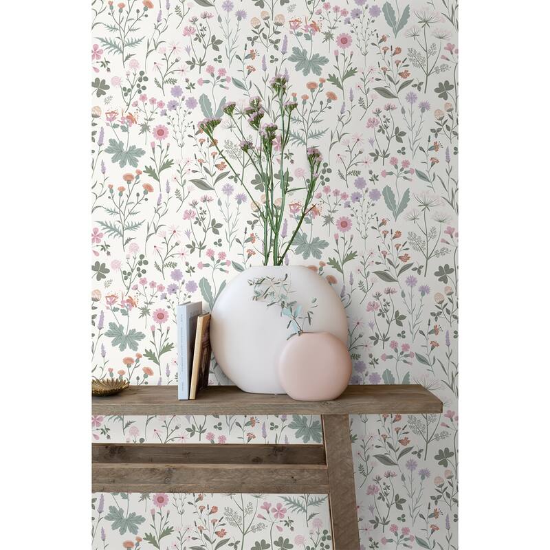 Letitia Purple Summer Meadows Wallpaper