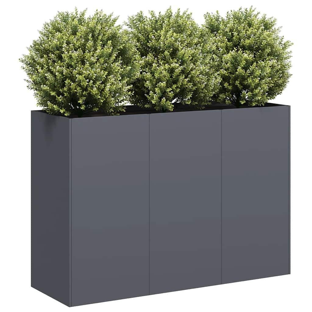 vidaXL Planter Anthracite Cold-rolled Steel Large Durable Planter - 15.7 x 47.2 x 31.5 in