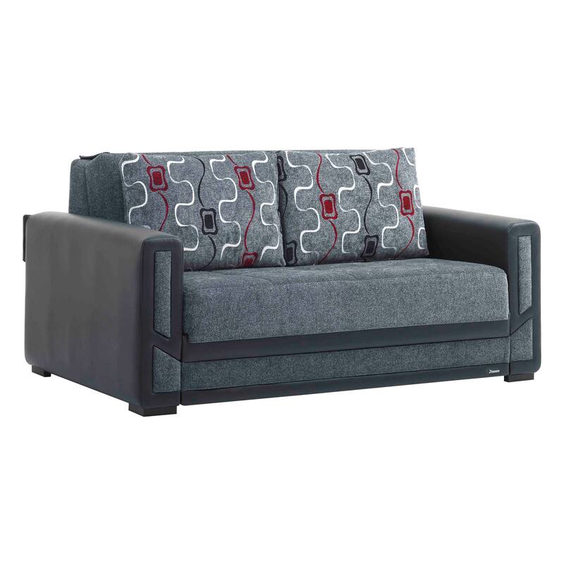 Collection Upholstered Convertible Loveseat With Storage