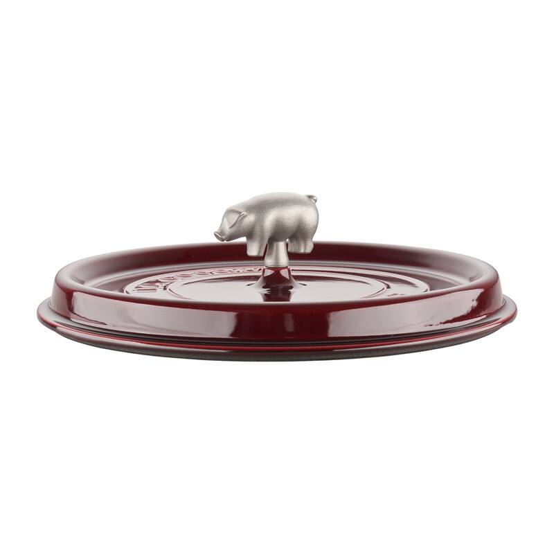 STAUB Cast Iron 6-qt Cochon Shallow Wide Round Cocotte