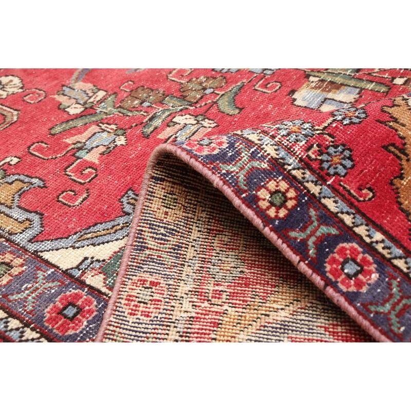 ECARPETGALLERY Hand-knotted Antalya Vintage Red Wool Rug - 9'5 x 12'10