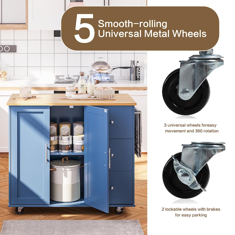 Futzca Storage Kitchen Island Cart