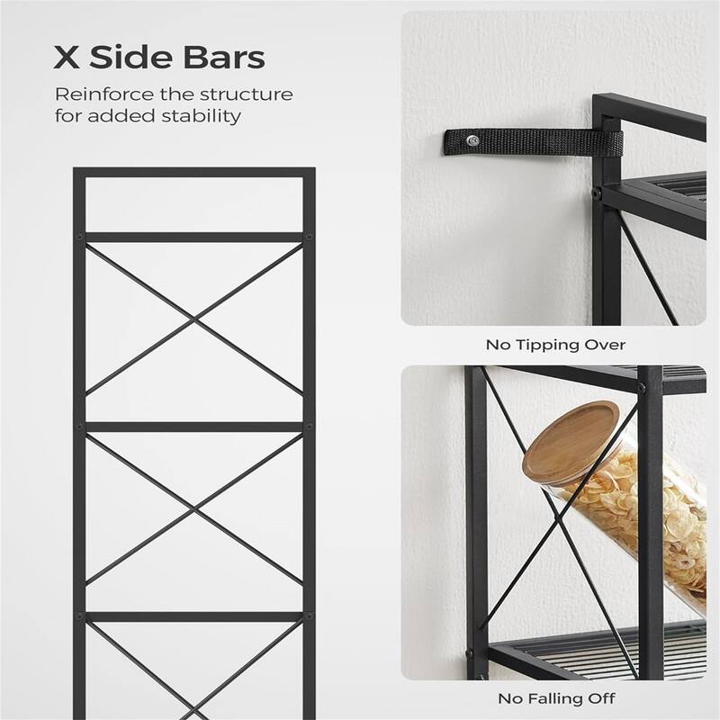 Metal Storage Rack - 12.6"D x 31.5"W x 57.3"H