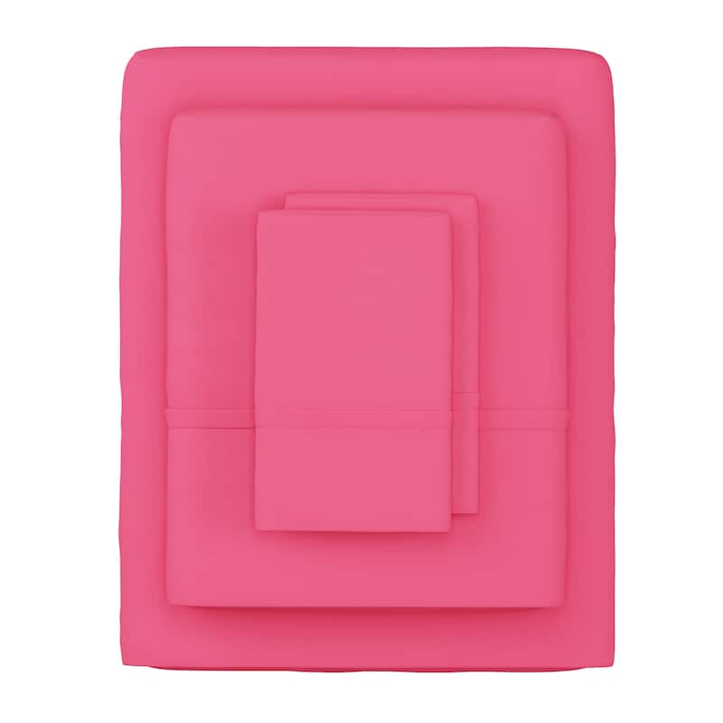 3-Piece Brushed Microfiber Twin Sheet Set by Windsor Home (Pink) - Pink