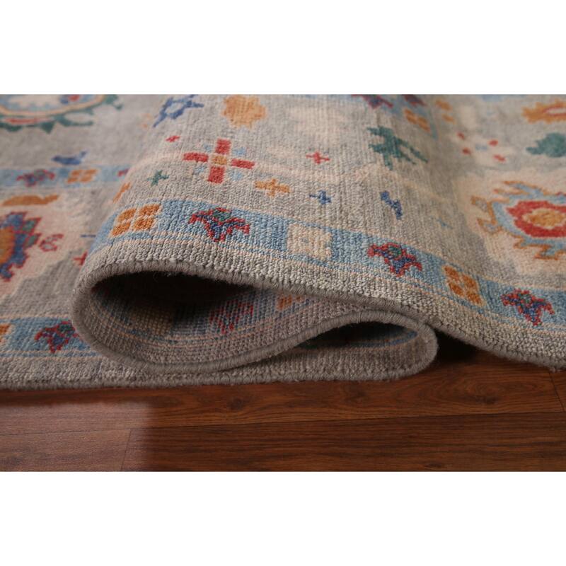 All-Over Oushak Area Rug Wool Carpet - 7'11"x 9'9"