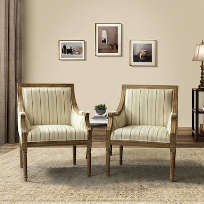 Alcander Armchair with Turned Leg Set of 2 by HULALA HOME
