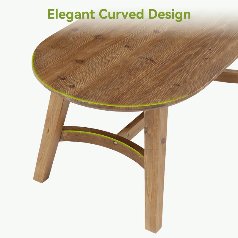 47.24-Inch Farmhouse Solid Wood Coffee Table