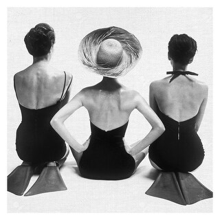 1950's Swimsuit Models by Graffi-tee Studios Canvas Art Print - Bed