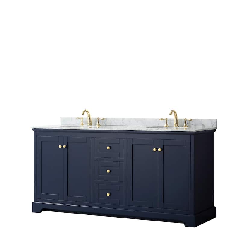 Wyndham Collection Avery 72" Free Standing Double Basin Vanity Set
