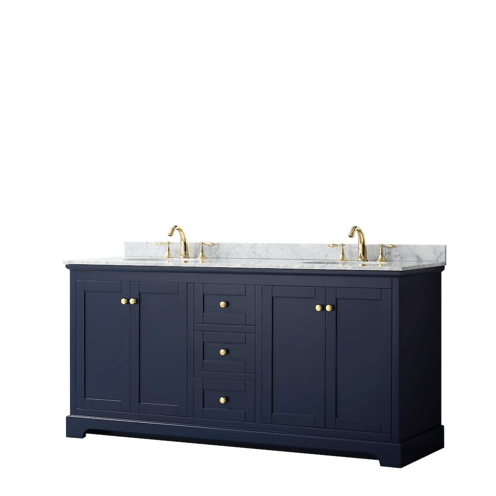 Wyndham Collection Avery 72" Free Standing Double Basin Vanity Set