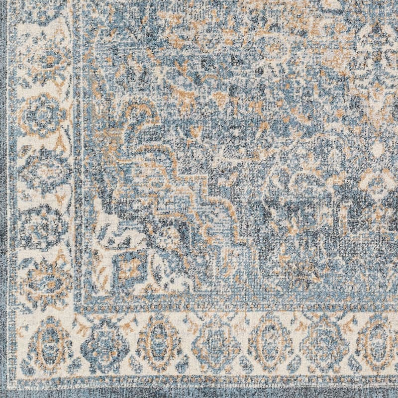 Livabliss Lillian Machine Washable Faded Classic Area Rug