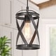 preview thumbnail 5 of 8, Deun Modern Industrial 1-Light Cylinder Pendant Light for Kitchen Island - D 6" x H 11"