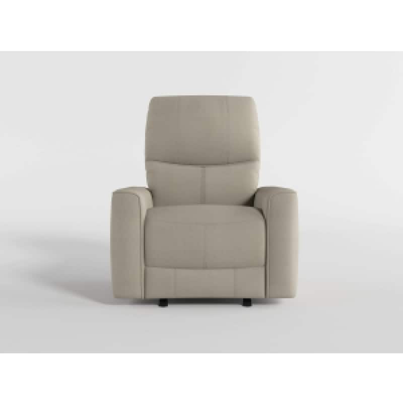 Erten Power Rocker Recliner Chair, Light Brown Velvet, Solid Wood