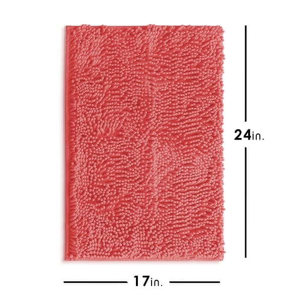 dimension image slide 2 of 34, Hearth & Harbor Non-Slip Super Plush Chenille Bathroom Rugs