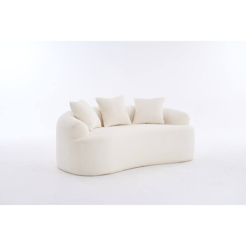 Minimalist Style Straight Line Corduroy Sofa