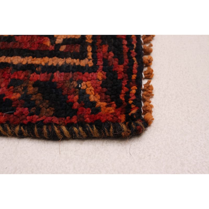 ECARPETGALLERY Hand-knotted Melis Vintage Dark Copper Wool Rug - 3'6 x 11'2