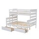 preview thumbnail 5 of 8, White Frame Bunk Bed Can Be Separated into Beds with 2 Drawers
