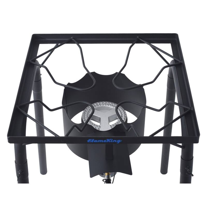 FlameKing Heavy Duty 100K BTU Turkey Fryer Single Propane Burner Stove