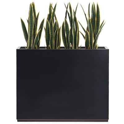 Metallic Heavy Planter for Outdoor Plants, 38Lx10Wx30H Inches Tall and Long Metal Divider Planter Box - 38"x30"x10"
