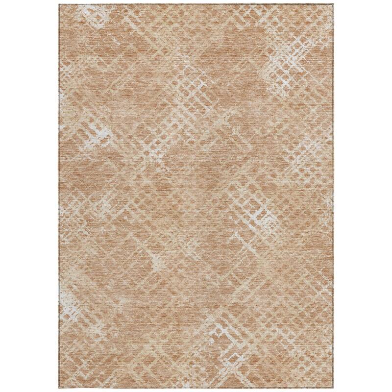 HomeRoots Geometric Transitional Rectangle Outdoor Rug
