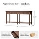 preview thumbnail 20 of 26, HUALAL HOME Dennis Farmhouse Modern 2-Drawers Wood Console Table with Solid Wood Legs