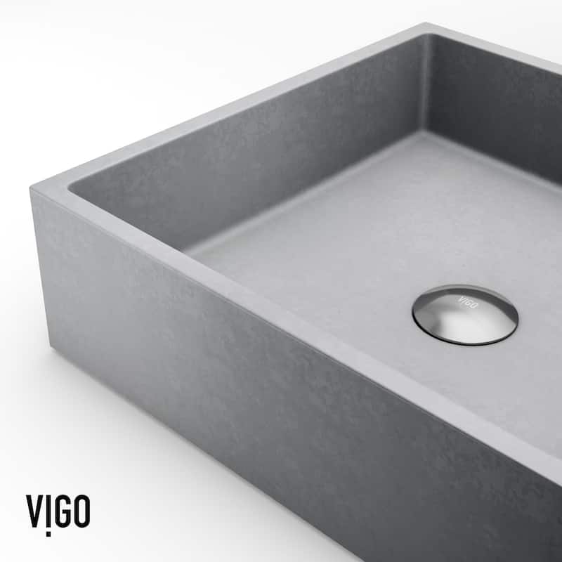 Vigo VG04068 Alhambra Gothic 15" L x 15" W x 5" H Square Concrete