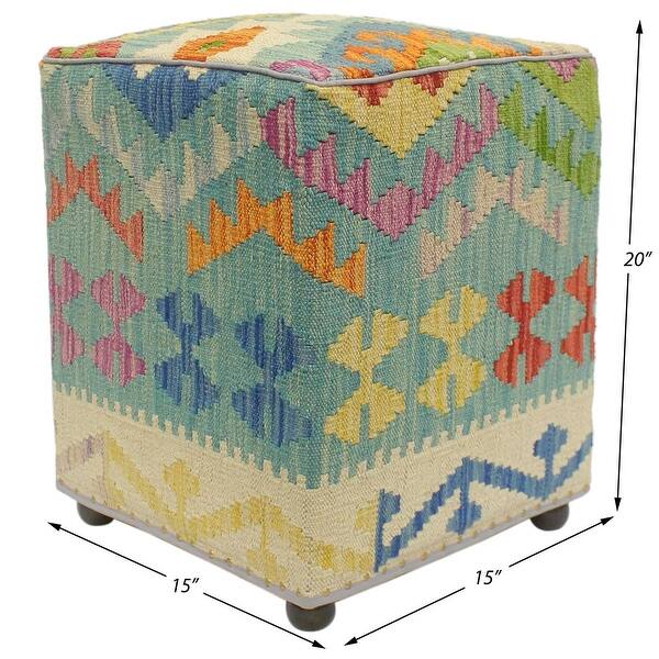 Modern Benjamin Handmade Kilim Upholstered Ottoman Bed Bath & Beyond 35991921