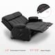 MCombo Electric Power Reclining Sofa with Heat & Massage, Faux Leather 6095/6075/6077