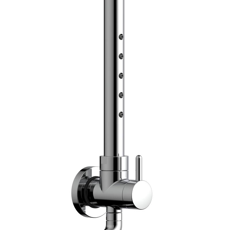 Atlantis 10-in Rain Showerhead Shower System with 5-Body Jets and Handshower Chrome 1.8 GPM