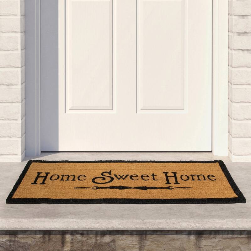 Natural Coir Rectangular "Home Sweet Home" Doormat 16" x 48" - 48