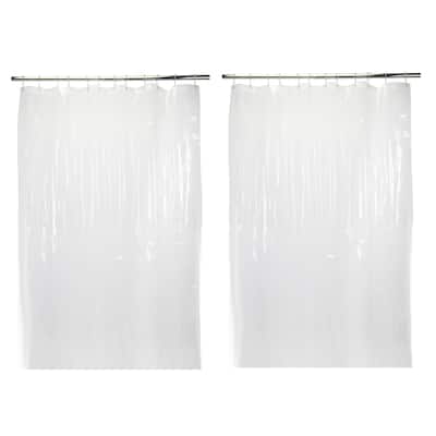 Bath Bliss 2 Pack Sanitized PVC Super Clear Shower Liner