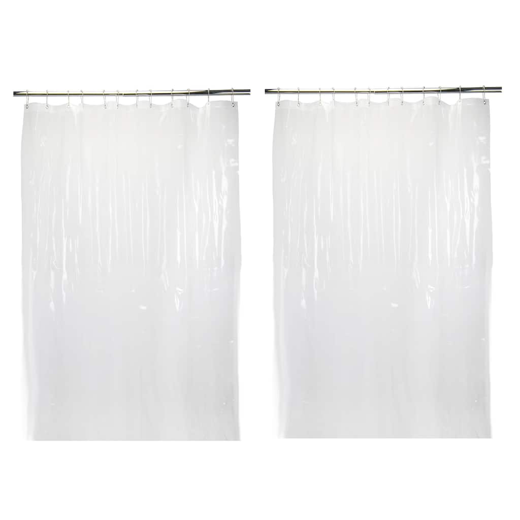 Bath Bliss 2 Pack Sanitized PVC Super Clear Shower Liner