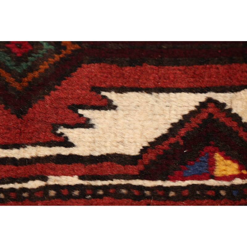 ECARPETGALLERY Hand-knotted Baluch Cream, Dark Copper Wool Rug - 3'5 x 6'1