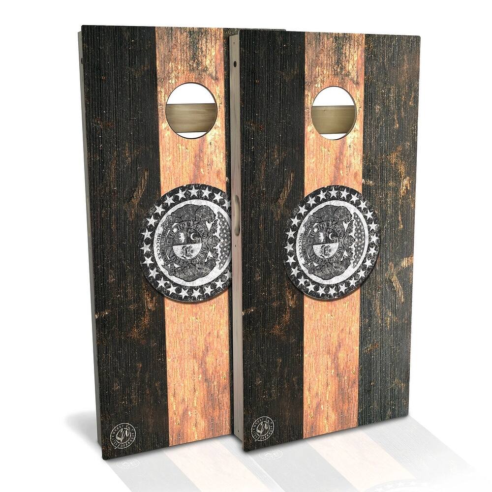 Missouri Flag Vintage Outdoor Cornhole Board Set