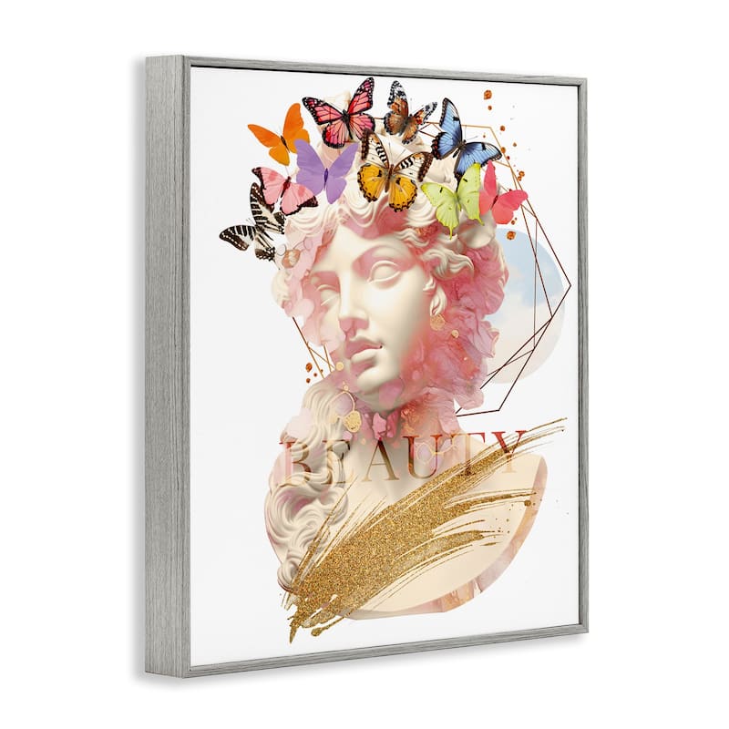 Stupell Beauty Statue Portrait Framed Giclee Art Design By Susan Arnot