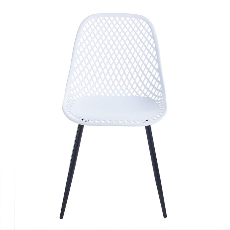 Porthos Home Egil Dining Chairs Set Of 2, Plastic Back, Iron Legs