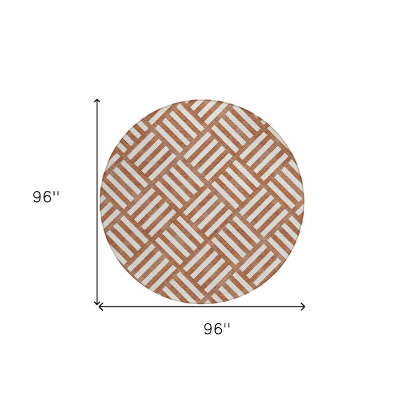HomeRoots Geometric Transitional Rectangle Outdoor Rug