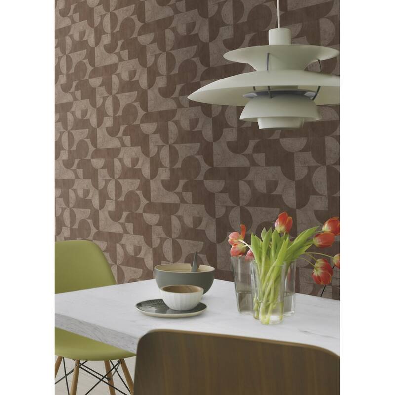 Advantage Barcelo Brown Circles Wallpaper