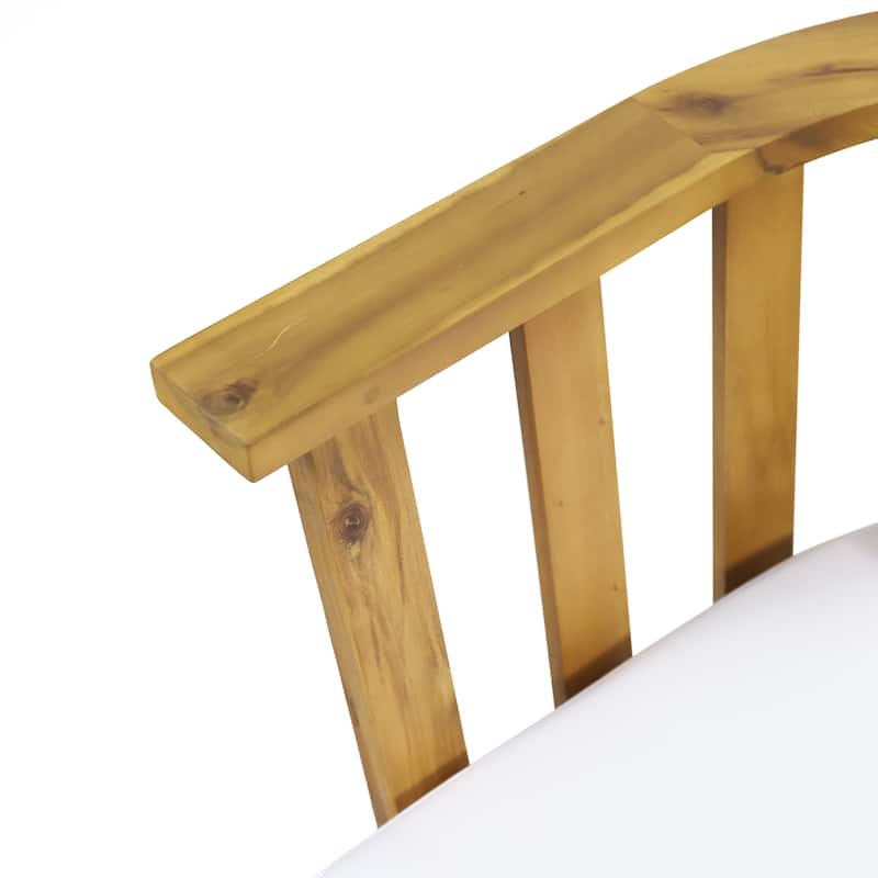 Set of 2, Outdoor Acacia Wood Patio Club Chair