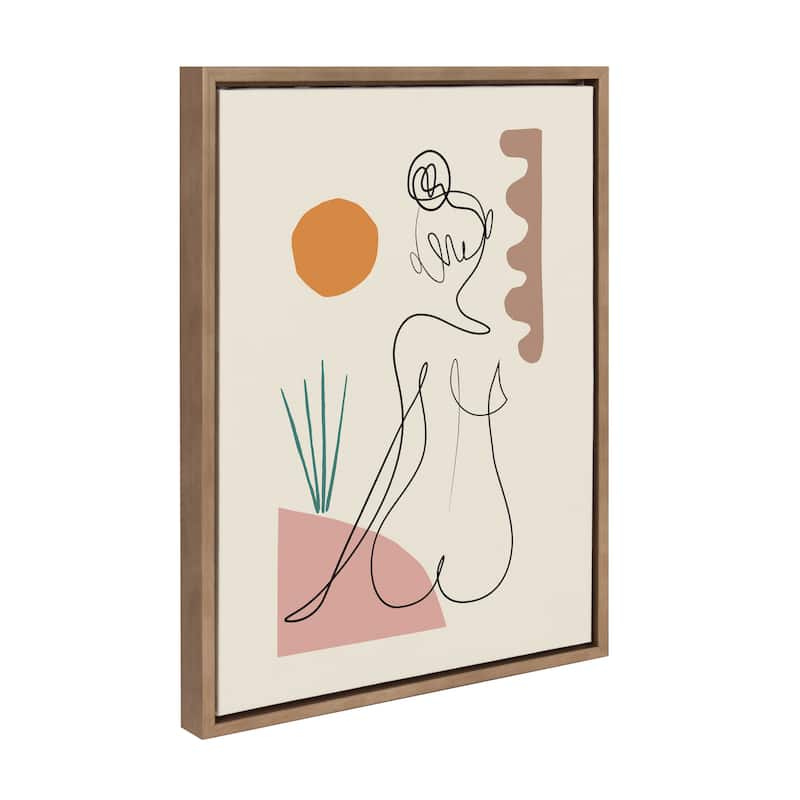 Kate and Laurel Sylvie Sunset Framed Canvas by Rachel Lee
