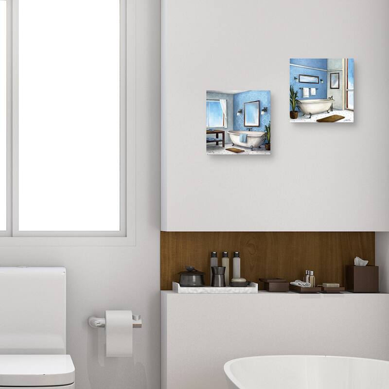 Urban Bath I, Urban Bath II by Vittorio Milan Canvas Art Prints