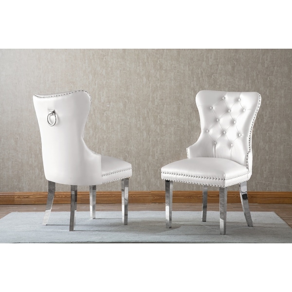 Best Quality Furniture Button Tufted Velvet Dining Chair. Opens flyout.