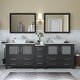 preview thumbnail 36 of 51, Vanity Art 84" Double Sink Bathroom Vanity Set with Engineered Marble Top and Free Mirrors Espresso