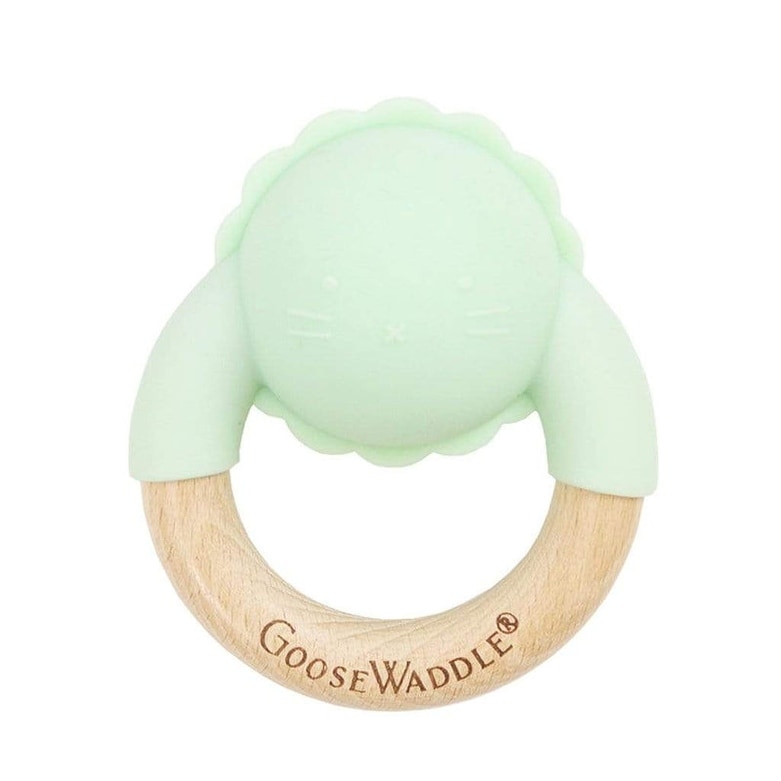 Rattle Teether Wooden + Silicone